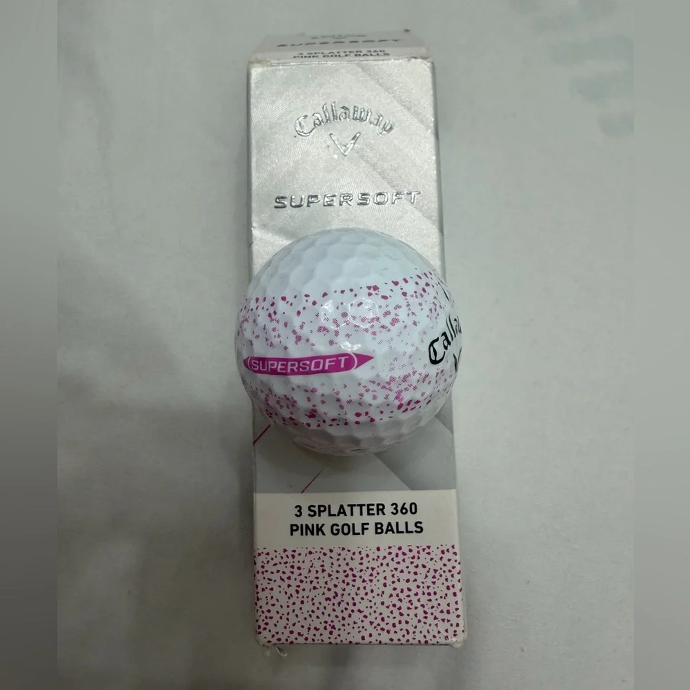 Callaway SuperSoft Splatter 360 Pink Golf Balls 3-Pack New
